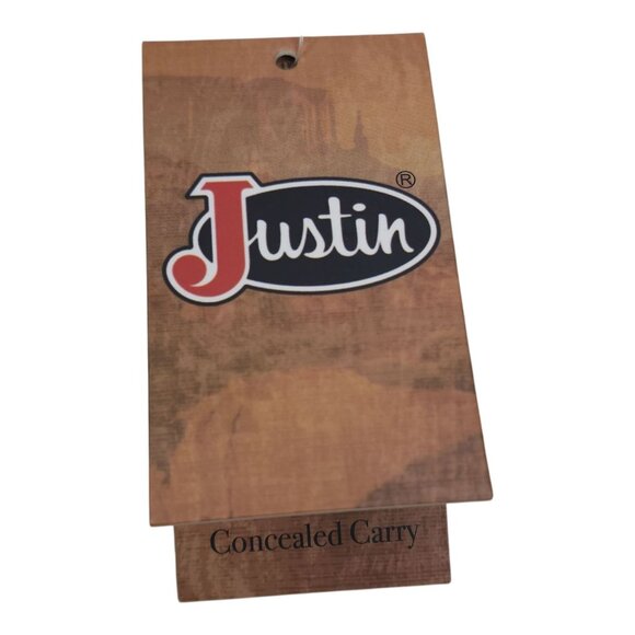 Justin Brown Concealed Carry Handbag With Dual Zippered Pockets Magnet Closure - Picture 6 of 16